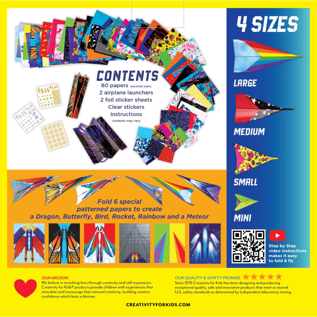 CREATIVITY FOR KIDS Fold & Launch Paper Airplanes