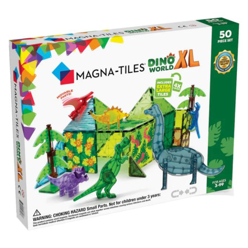 VALTECH Magna Tiles Dino World XL 50 piece Set