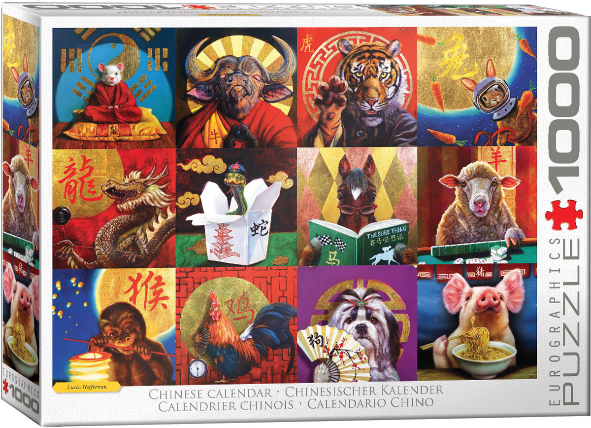 Chinese Calendar by Lucia Heffernan 1000pc BrainyZoo Toys