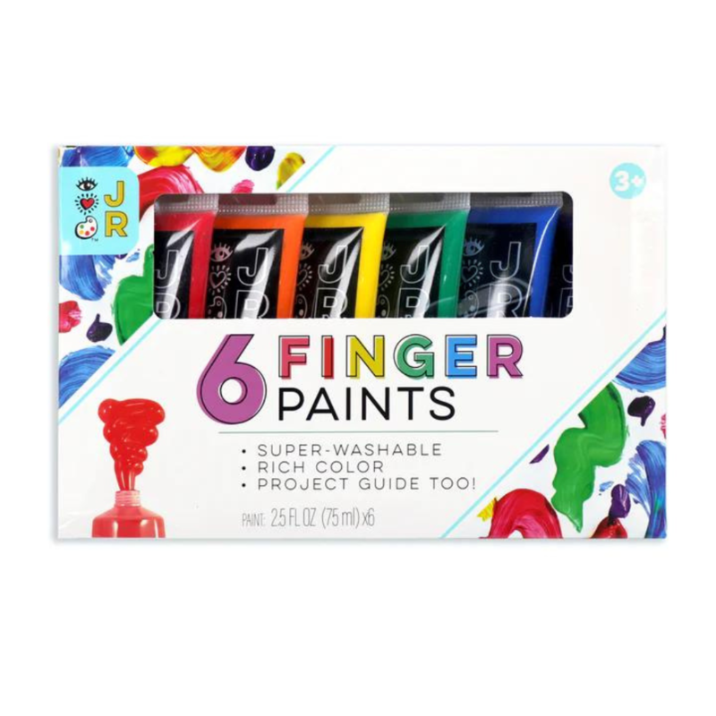 BRIGHT STRIPES JR 6 Washable Fingerpaints