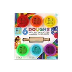 BRIGHT STRIPES JR 6 Doughs + Wooden Roller