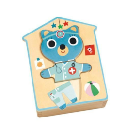 DJECO Wooden Puzzles Dressup Mix