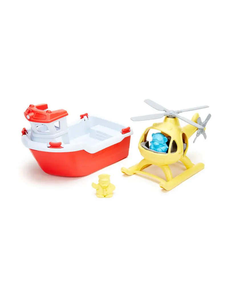 GREEN TOYS Green Toys - Rescue Boat and Helicopter