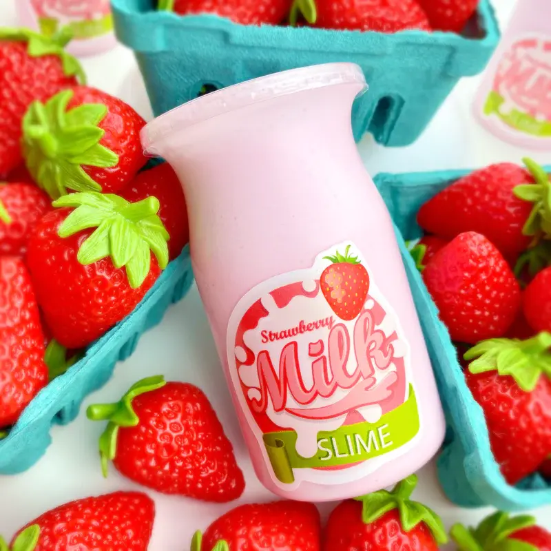 KAWAII SLIME COMPANY Strawberry Milk Glossy Slime