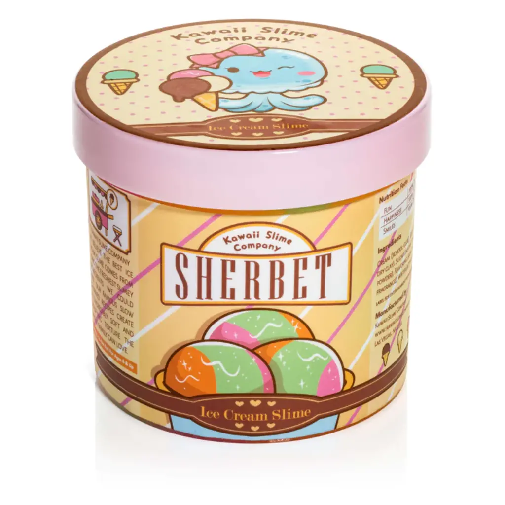 KAWAII SLIME COMPANY Sherbet Scented Ice Cream Pint Slime