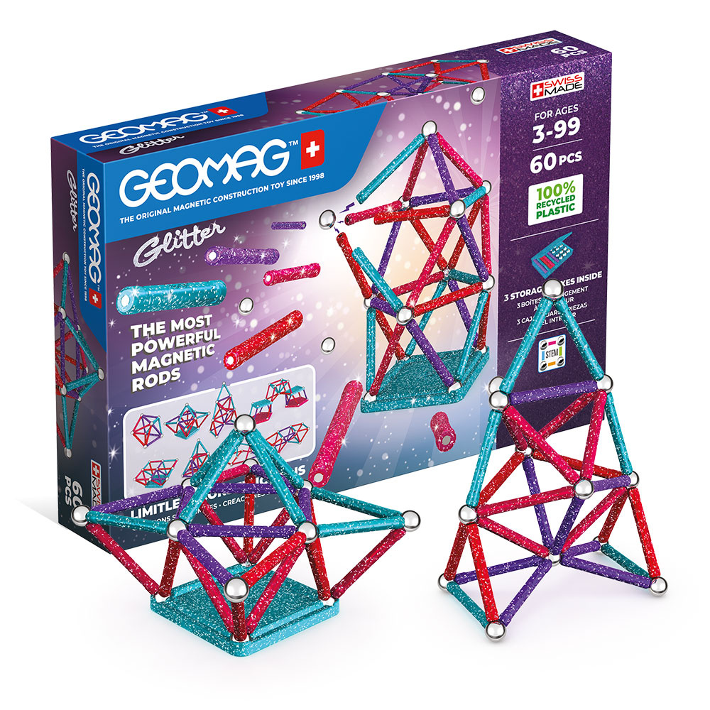 Geomag Glitter Panels Recycled 60 pcs