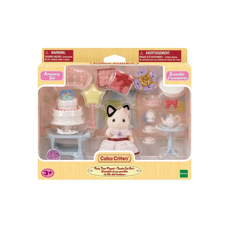 INTERNATIONAL PLAYTHINGS Party Time Playset-Tuxedo Cat Girl