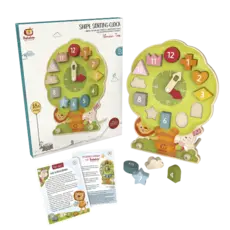 BABABOO AND FRIENDS Wonder Tree Shape Sorting Clock