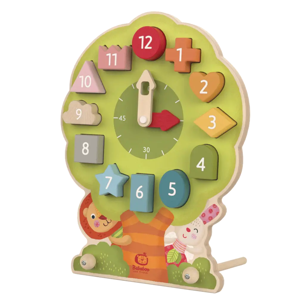 BABABOO AND FRIENDS Wonder Tree Shape Sorting Clock