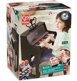 HAPE INTERNATIONAL Learn With Lights Black Piano with Stool (Pick Up Only)