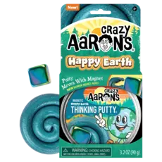 CRAZY AARON Magnetic Happy Earth Thinking Putty 4" Tin
