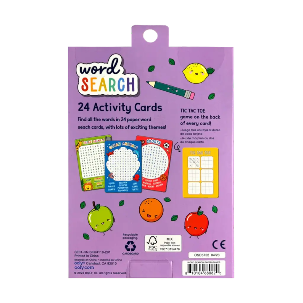 OOLY Word Search Activity Cards