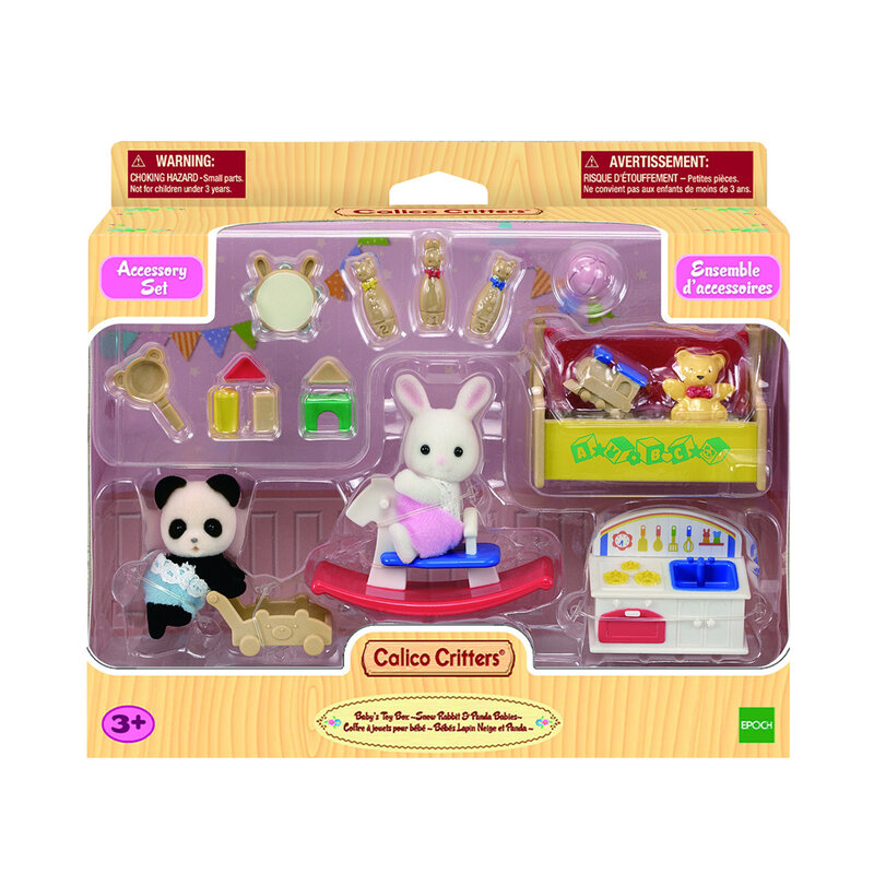 INTERNATIONAL PLAYTHINGS Calico Critters Baby's Toy Box Snow Rabbit & Panda