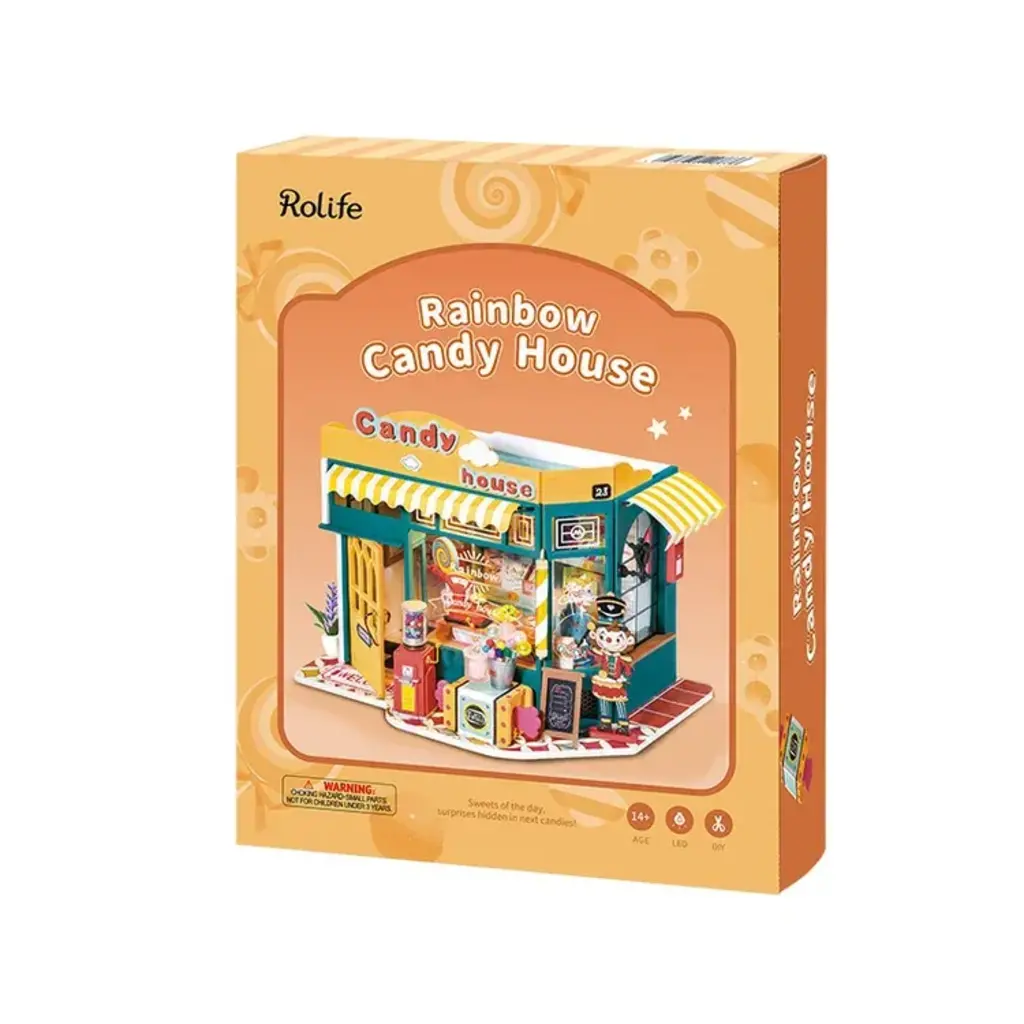 HANDS CRAFT Rainbow Candy House Miniature DIY Kit
