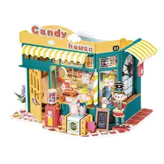 HANDS CRAFT Rainbow Candy House Miniature DIY Kit