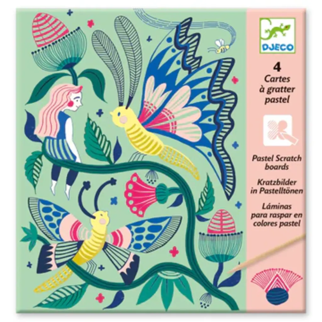 DJECO PG Scratch Cards Fantasy Garden