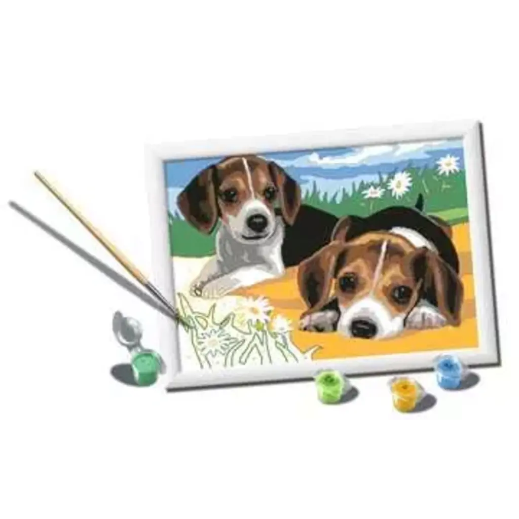 RAVENSBURGER Jack Russell Puppies Paint By Number Set