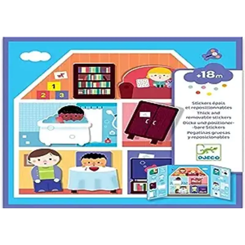  DJECO Sticker Stories Activity Toy - House : Everything Else