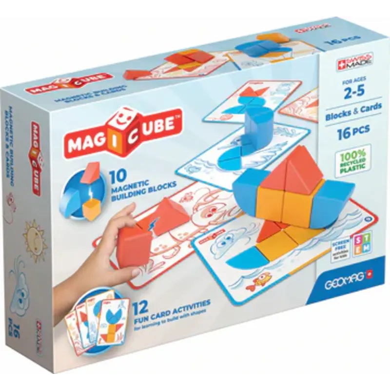 GEOMAGWORLD USA Magicube Blocks & Cards 16 pc