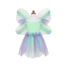 CREATIVE EDUCATION Butterfly Dress & Wings With Wand, Green/Multi, Size 5-6