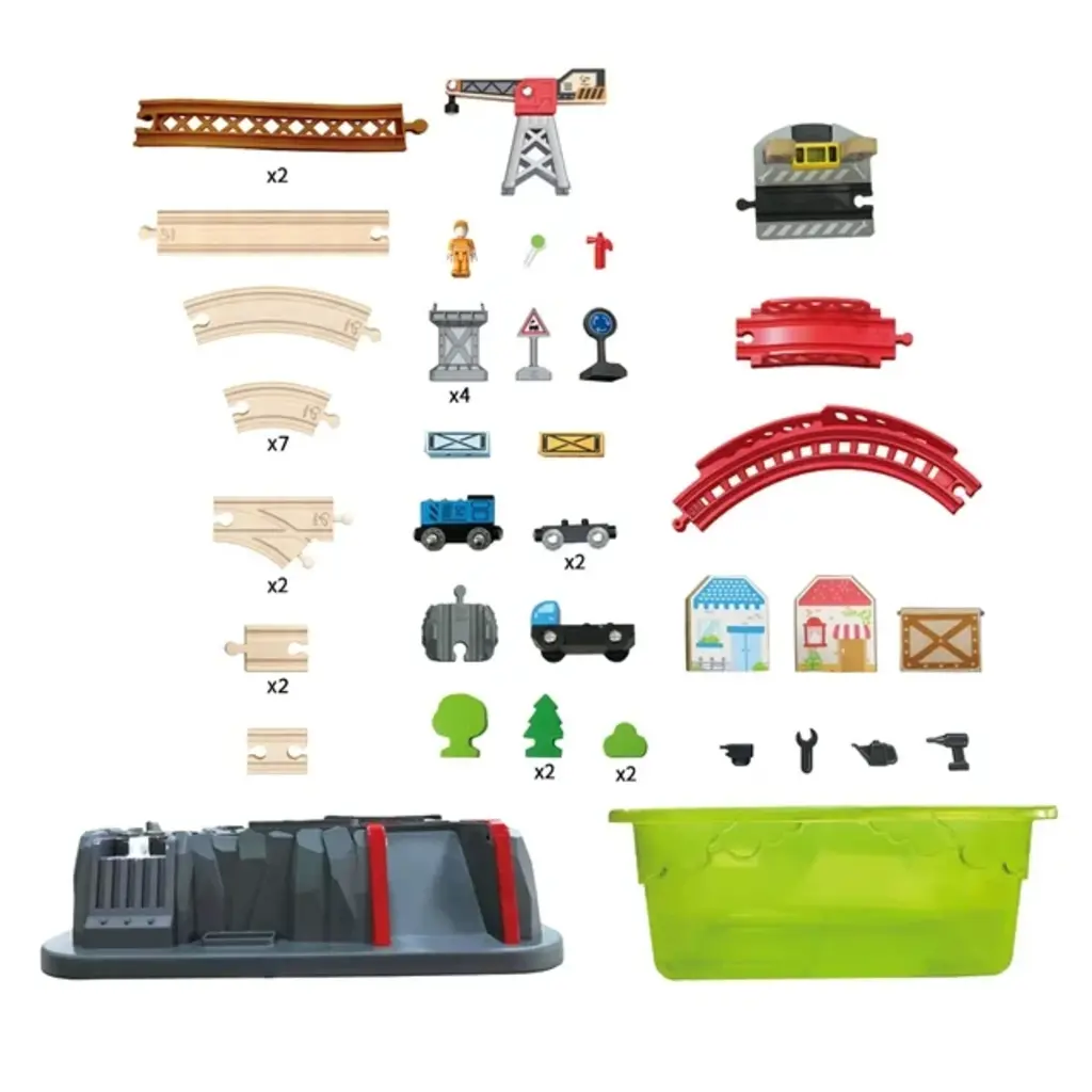 HAPE INTERNATIONAL Railway Bucket-Builder-Set DS *In Store Pickup Only*