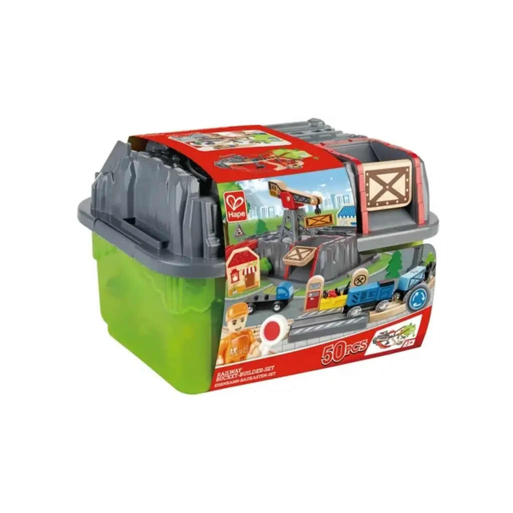 HAPE INTERNATIONAL Railway Bucket-Builder-Set DS *In Store Pickup Only*