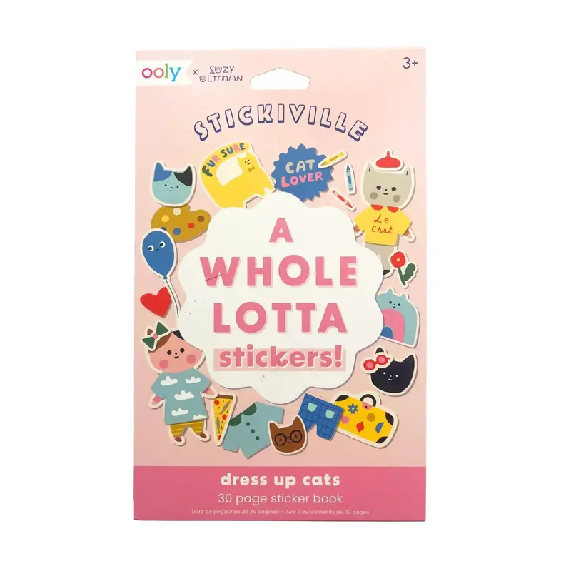 OOLY Stickiville A Whole Lotta Stickers! Dress Up Cats