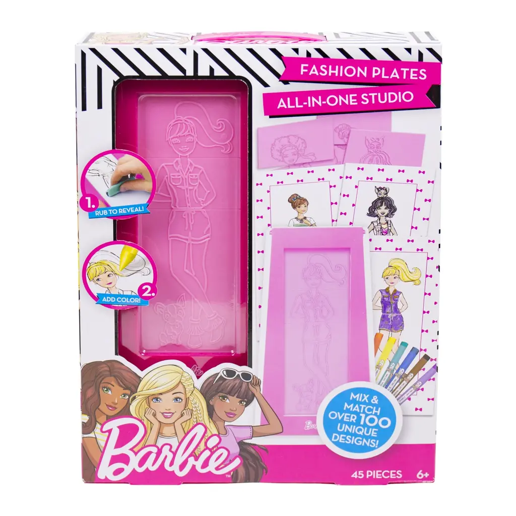 US TOY Barbie Fashion Plates All-in-One Studio