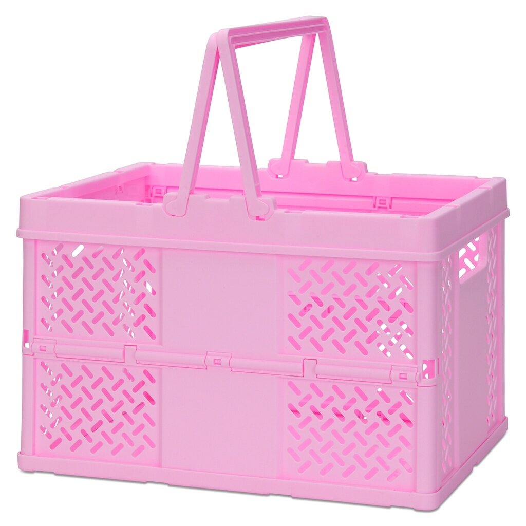 ISCREAM Pink Foldable Storage Crate Large