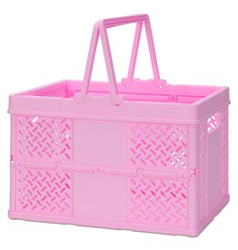 ISCREAM Pink Foldable Storage Crate Large