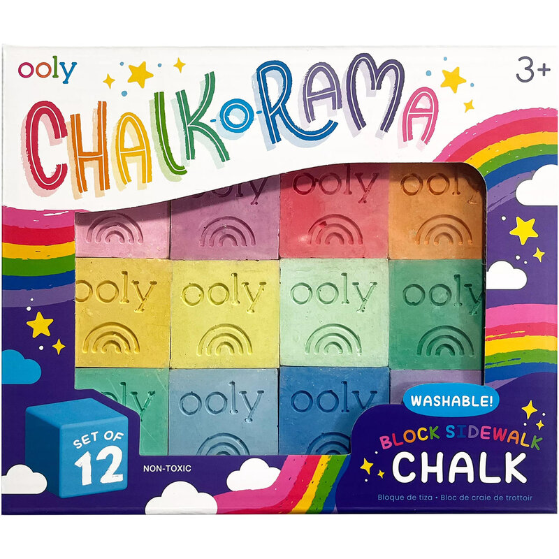 OOLY Chalk-O-Rama Block Sidewalk Chalk 12 pk