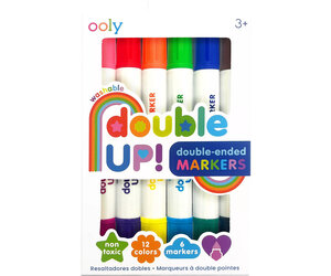 Double Up! Double-Ended Markers 6 pk - BrainyZoo Toys
