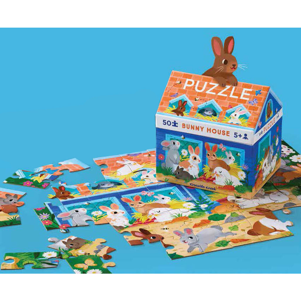 CROCODILE CREEK Bunny House Floor Puzzle 50 pc