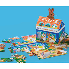 CROCODILE CREEK Bunny House Floor Puzzle 50 pc