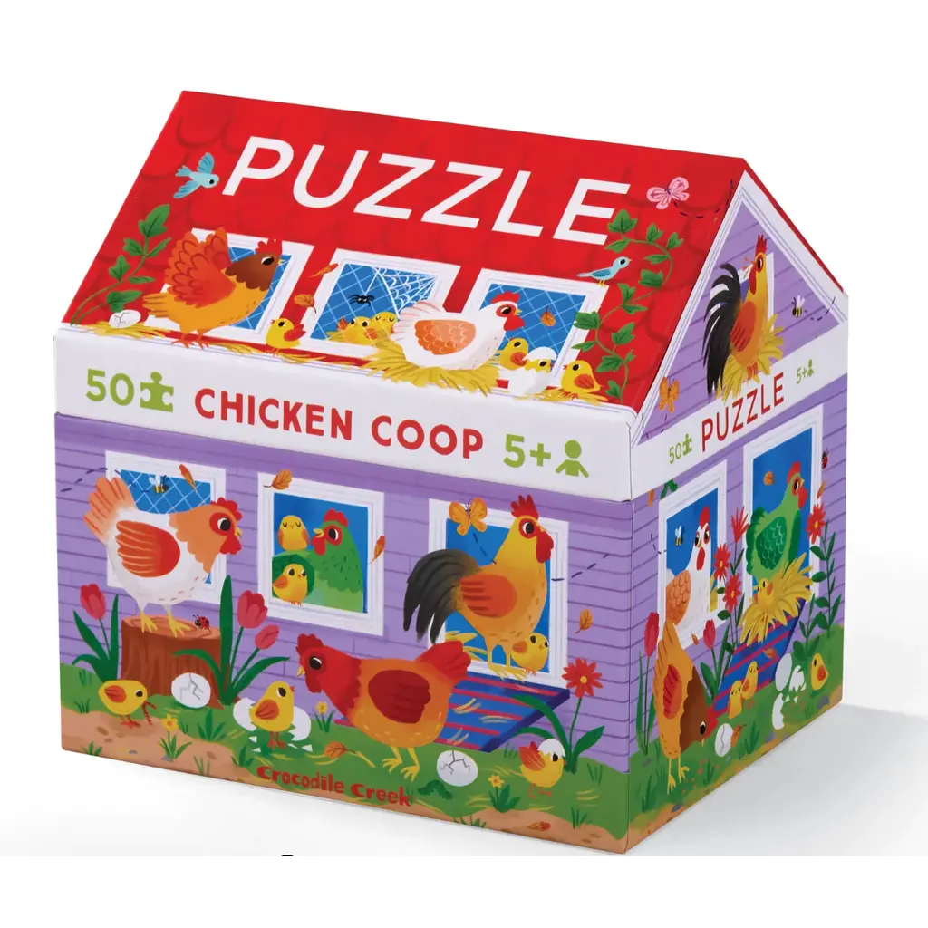 CROCODILE CREEK Chicken Coop Floor Puzzle 50 pc.