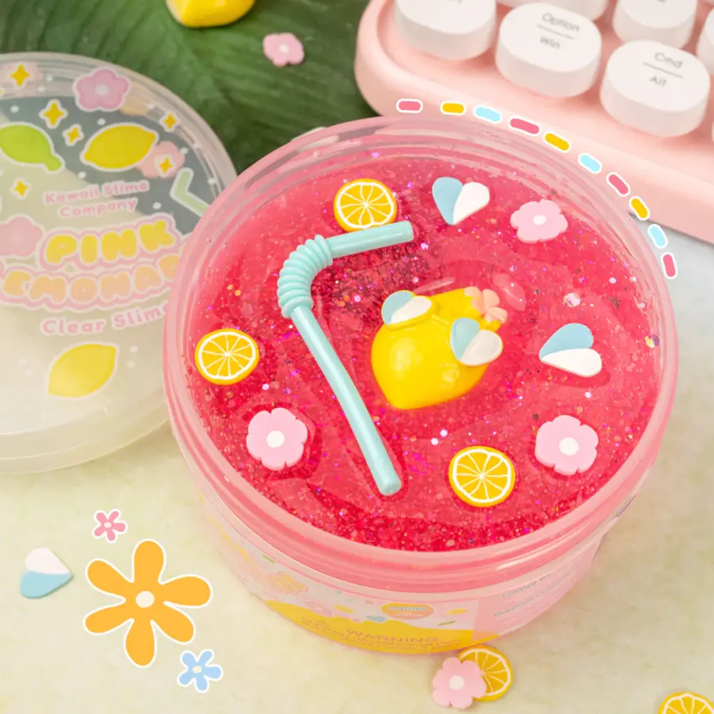 KAWAII SLIME COMPANY Pink Lemonade Clear Slime