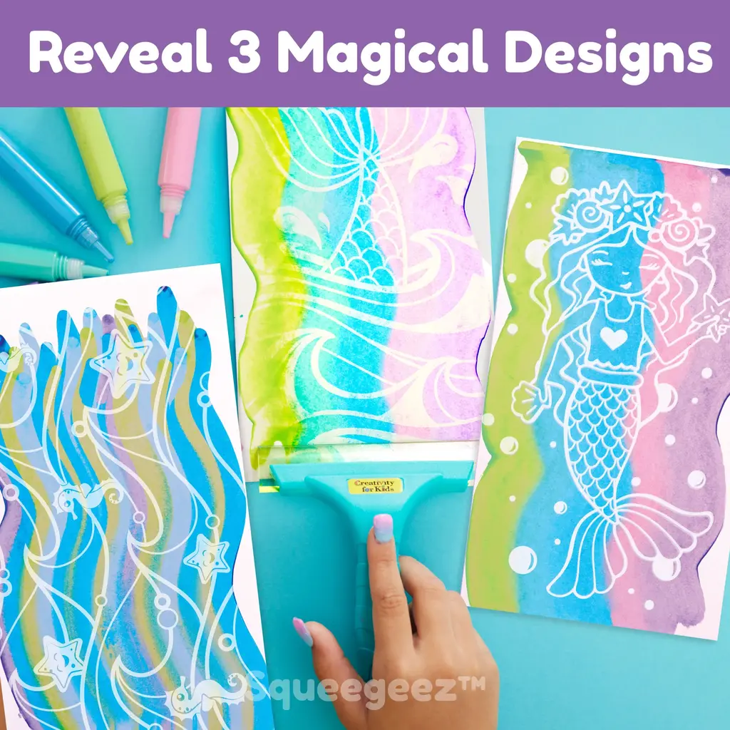 CREATIVITY FOR KIDS Squeegeez Magic Reveal Art Mermaid