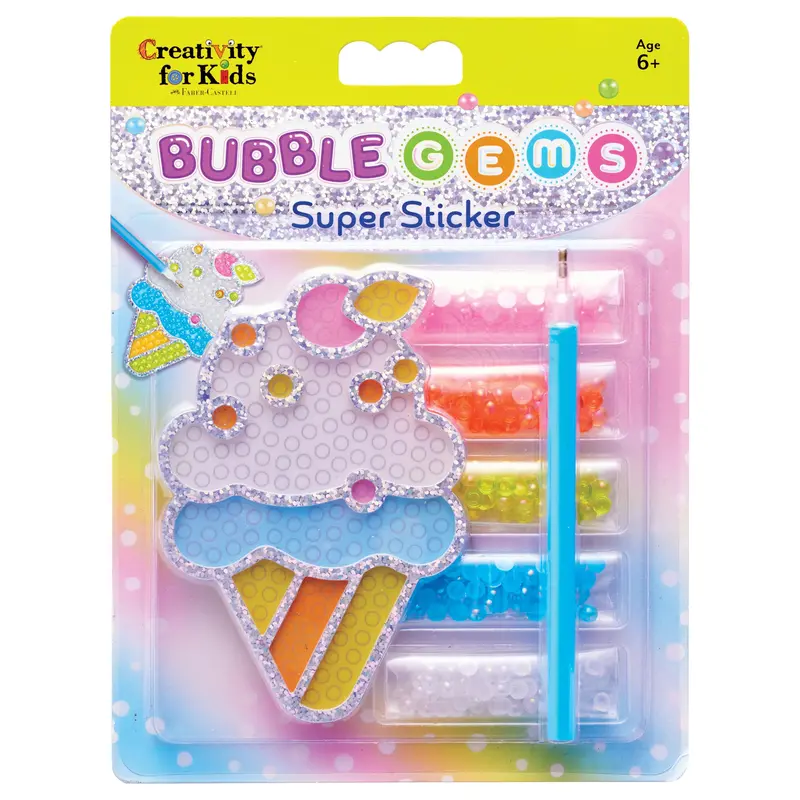 CREATIVITY FOR KIDS Bubble Gems Super Sticker Ice Cream