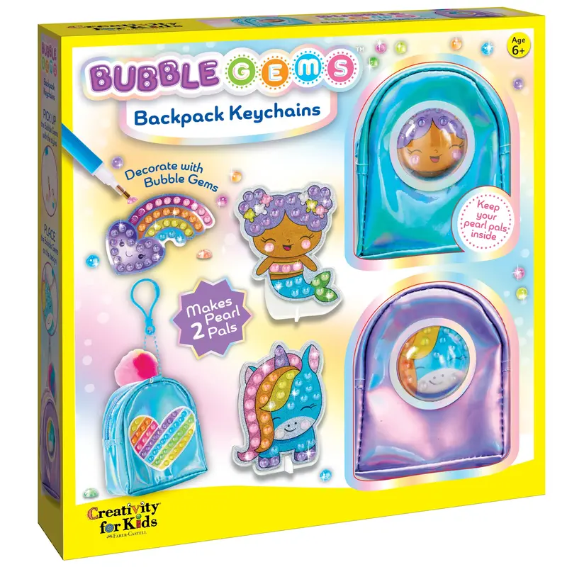 CREATIVITY FOR KIDS Bubble Gems Backpack Keychains