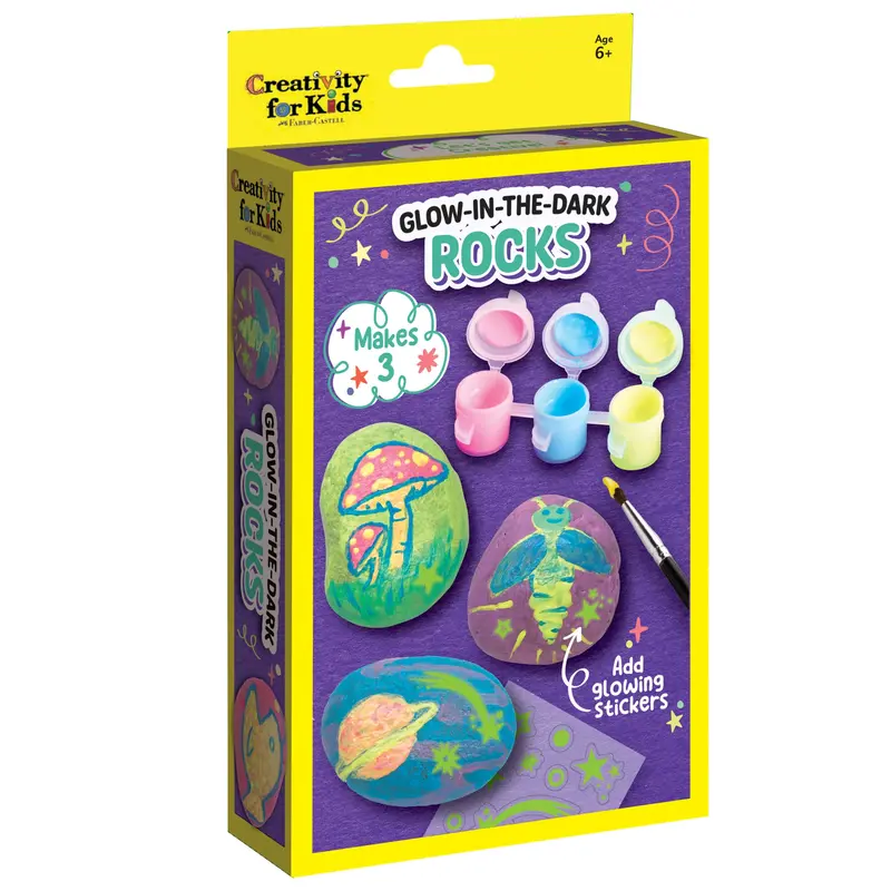CREATIVITY FOR KIDS Glow In The Dark Rocks Mini Kit