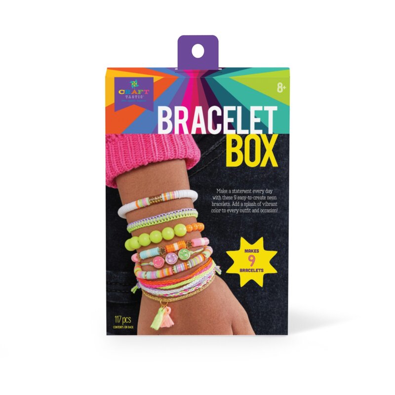 PLAYMONSTER Craft-Tastic Neon Bracelet Box 8+