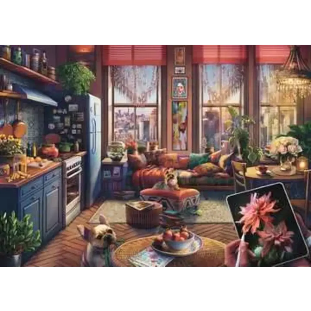 RAVENSBURGER Cozy Boho Studio 500 pc Puzzle LF