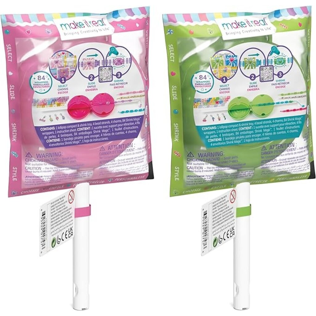 MAKE IT REAL Shrink Magic Lollipop DIY Bracelet Kit