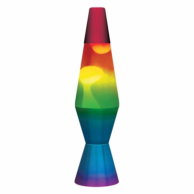 SCHYLLING Lava Lamp 11.5" Rainbow Tricolor & White