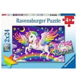 RAVENSBURGER Unicorns & Pegasus 2x24 pc Puzzle