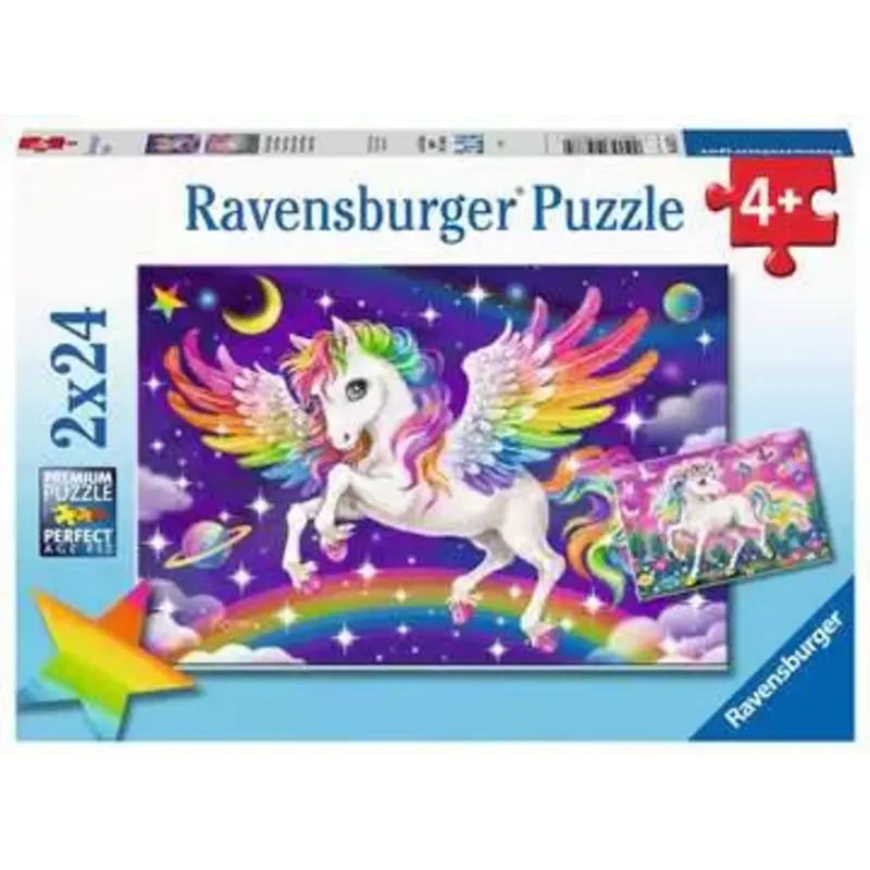 RAVENSBURGER Unicorns & Pegasus 2x24 pc Puzzle