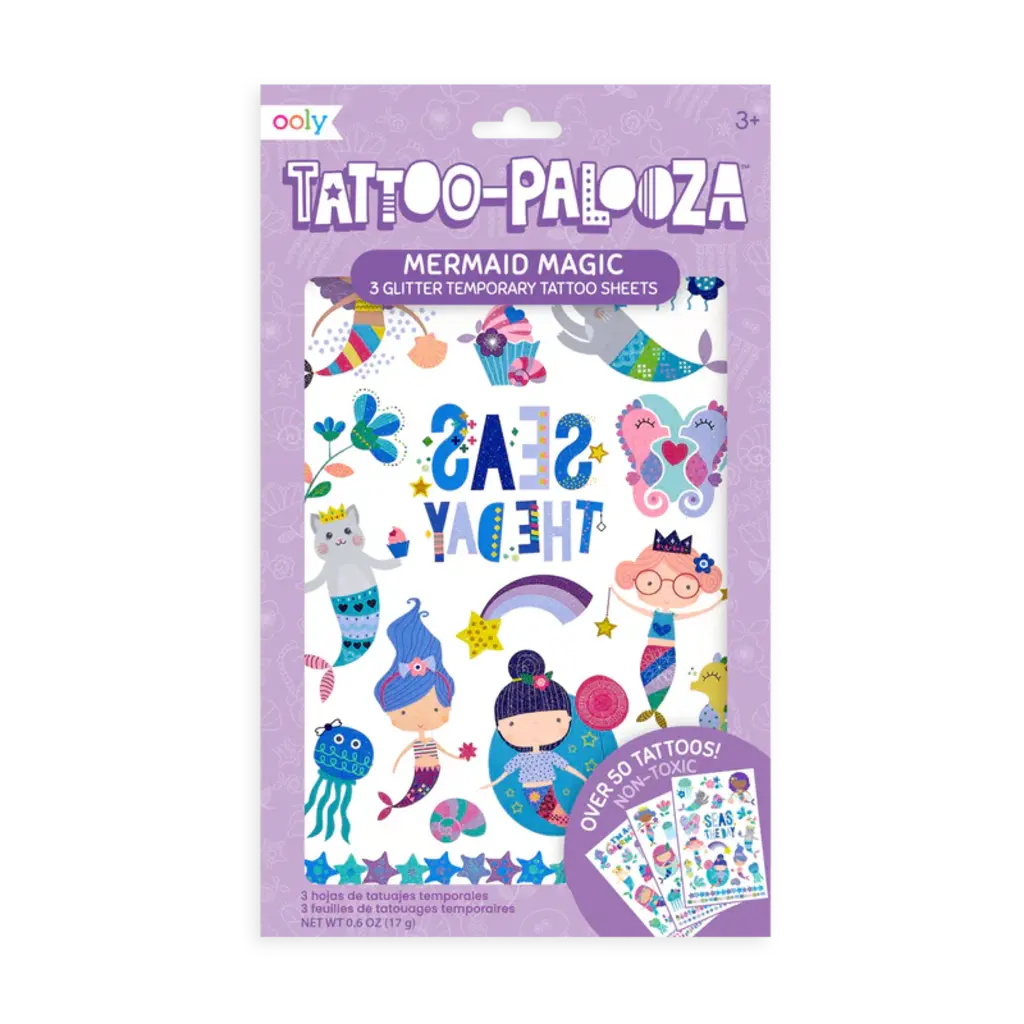 OOLY Temporary Tattoos- Mermaid Magic