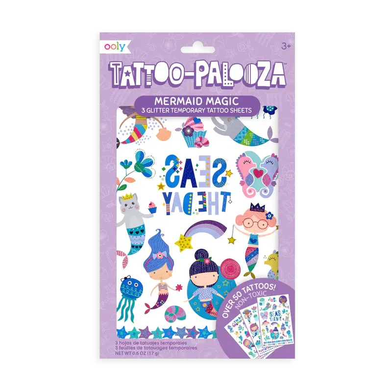 OOLY Temporary Tattoos- Mermaid Magic