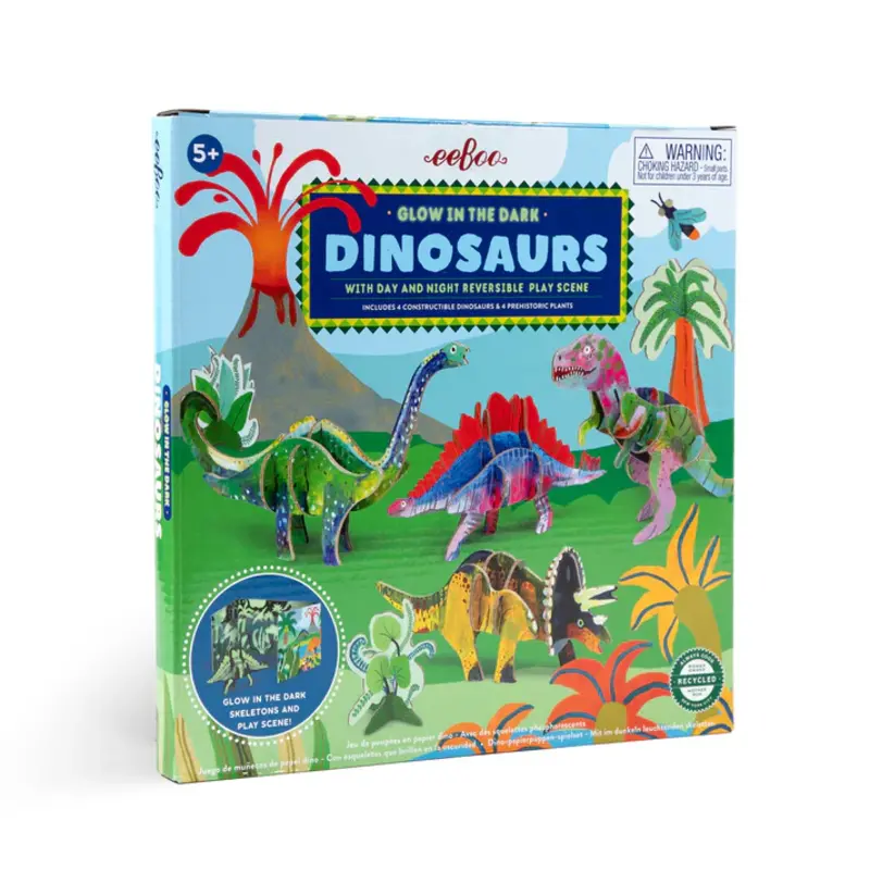 EEBOO Glow in the Dark Dinosaurs Playset