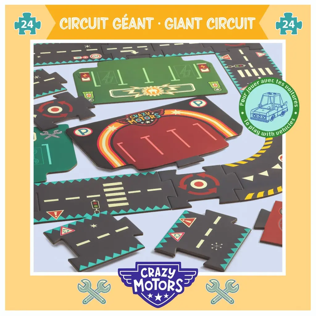 DJECO Circuit de Ville - giant puzzle